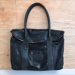 Parker Clay Black Leather Computer / Work Bag